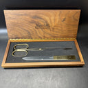 Desk Set Scissors and Letter Opener Walnut Box Solingen Germany