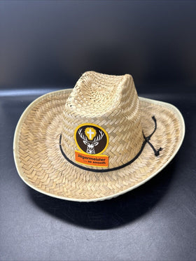Vintage Jagermeister Jager So Smooth Straw Cowboy Hat Made Mexico