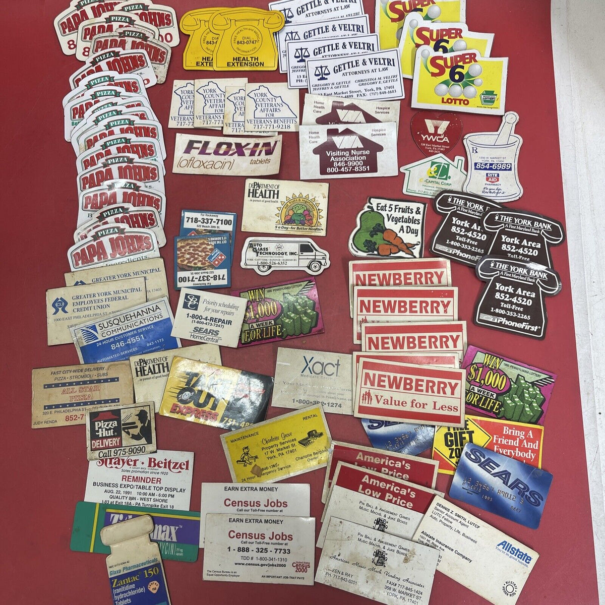 Vintage  Sticker Magnet Large Lot