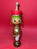 Vintage Wood Island Tropical King & Queen Kokeshi Bobble Head Dolls Handpainted 