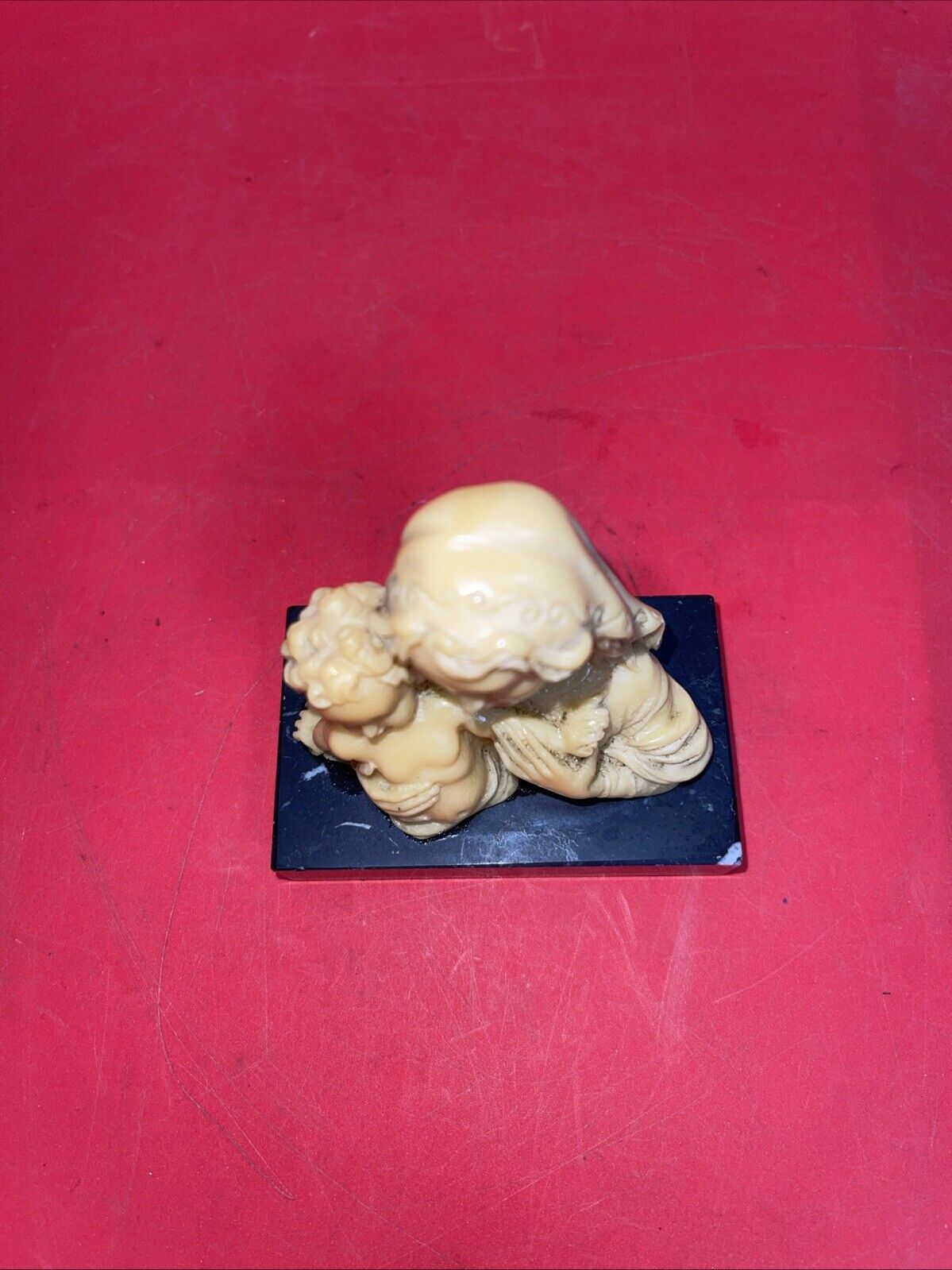 Vintage Italian Plastic Madonna and Child Figurine