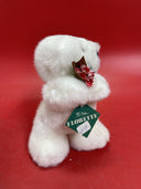 Florette 4334 Vintage 1988 North American Teddy Bear Co White Standing Bear Rose