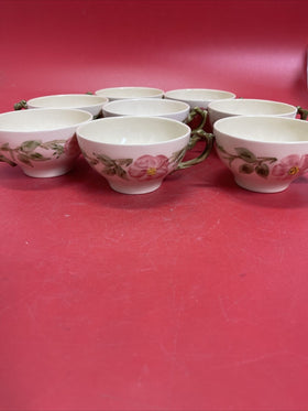Lot 8 Franciscan Desert Rose Made in USA 6 Oz 4 Inch Tea Coffee Cup Vintage