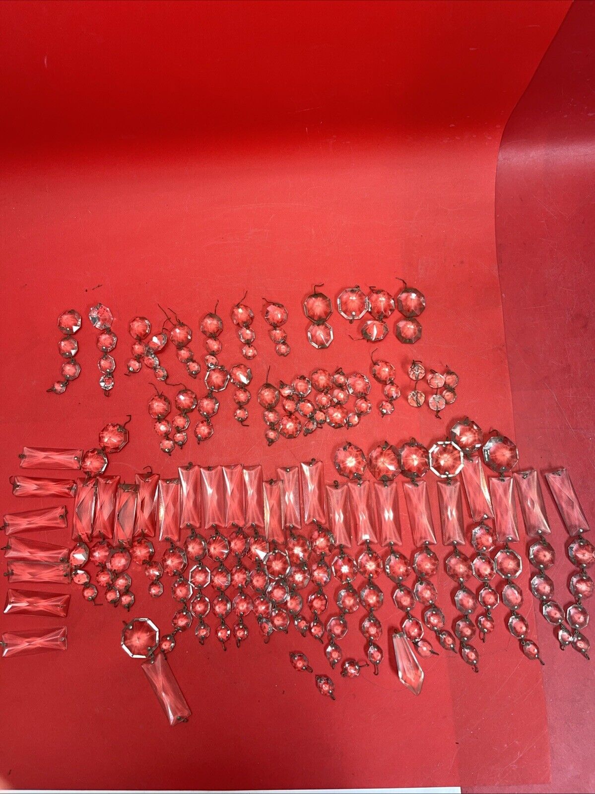 Large Lot of Pendants for Lamp (Glass and Plastic)# 1