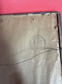 Antique Art Deco Silhouette Diana Huntress Archer Greyhound Framed Reverse Paint