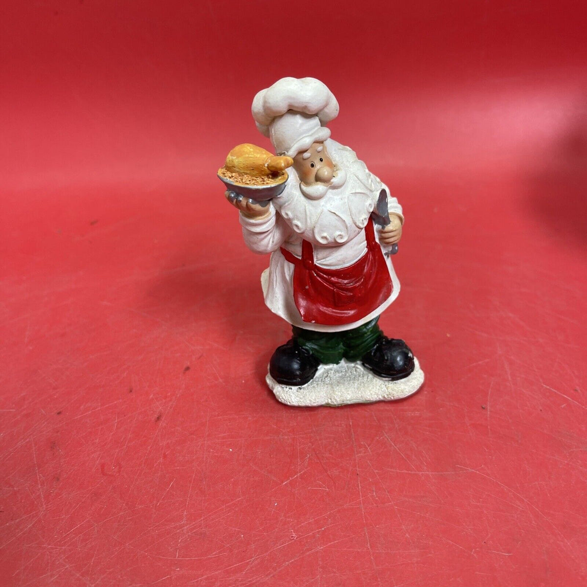 Santa Figure 5”Happy Gardening ,Football, Cook.Lot 3