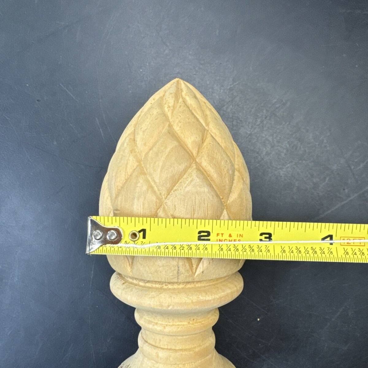 Willamsport Spiral Finial 8x3”, Wooden/ Set Of 2