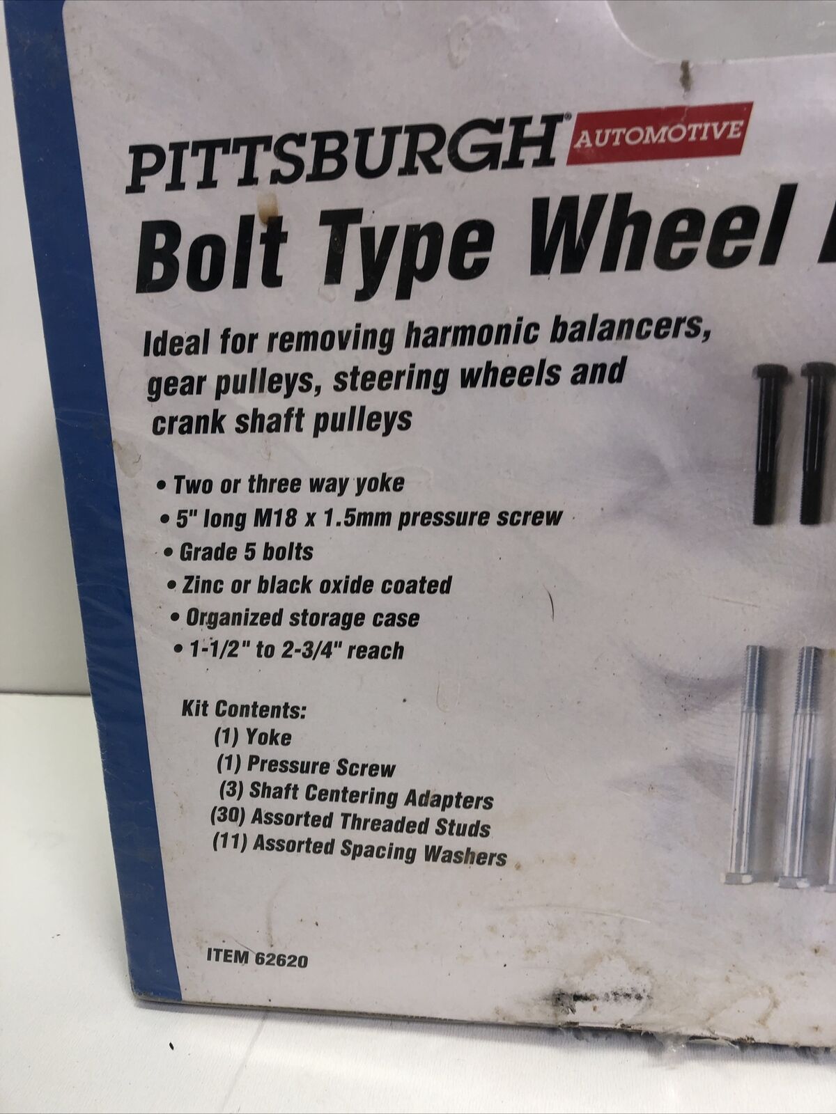 Pittsburgh Automotive 62620 Bolt Type Wheel Puller Set 
