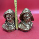 Vtg OLD SALT Brass Fisherman Bookends Paperweights Metal 603HC PM Craftsmen