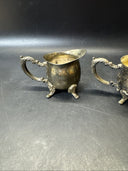 Tea Set Godinger Silver Art Individual Tea Pot/Creamer/ Sugar Bowl/Tray