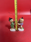 2 VINTAGE Ceramic Oriental Children Figurine's