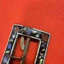 Antique Victorian Enamel Brass Buckle