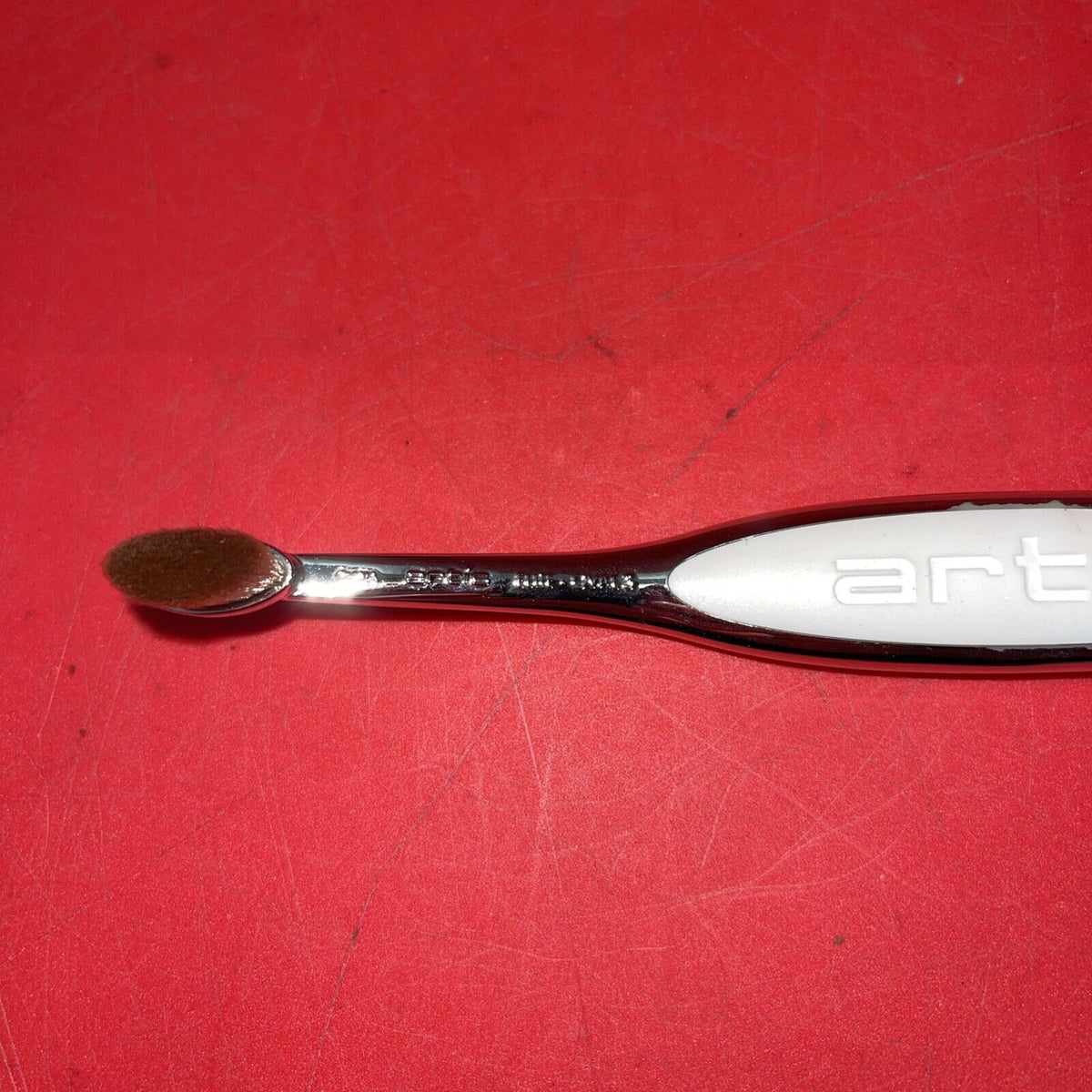 Artis Elite Collection Make-Up Black Finish Cosme Fibre 3 Brush Set Used & Pad