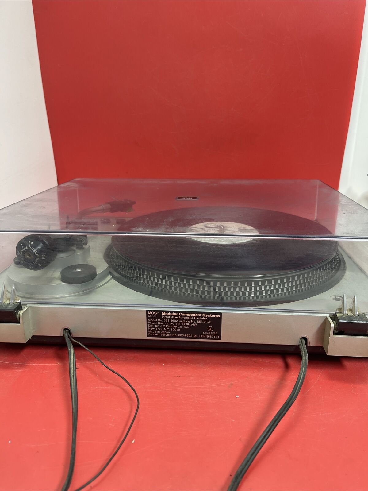 Vintage Modular Component  System MCS  6602 Turntable. Tested!