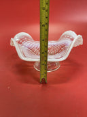 Antique White Opal Glass Footed Bowl