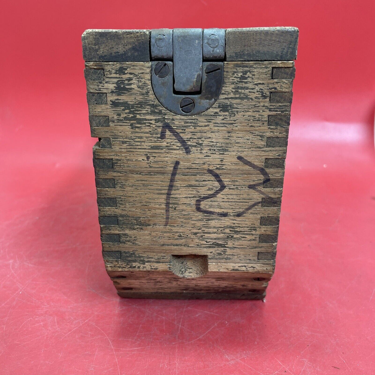 WWI M1917 Browning Machine Gun Wooden Dovetailed Wood Ammunition Ammo Box WW1