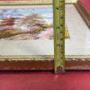Vintage Silk Embroidered picture Japanese Landscape frame