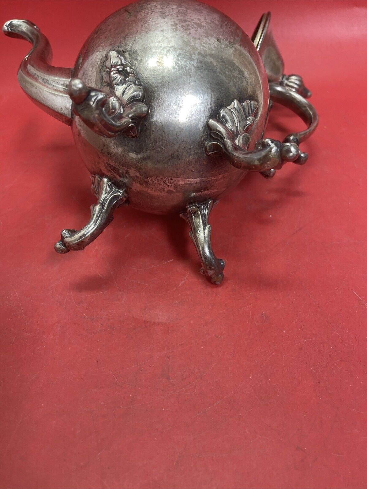 Vintage Birmingham Silver Company BSC Tea/Coffee Pot Silver on Copper