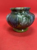 Vintage McCoy Vase Green Drip to Blue Meiji Arts & Crafts