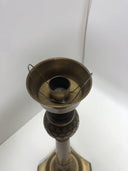 ANTIQUE COLUMN REPOUSSE CANDLE STICK HOLDER