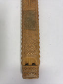  Vintage Folk Art Hand Carved Wooden Twin Flaute