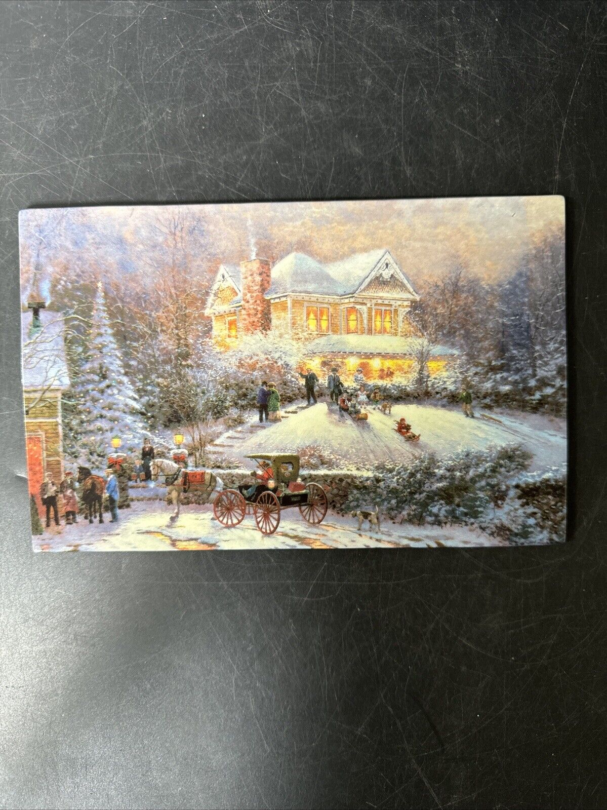 Thomas Kinkade Holiday Winter Collectible Trays/ Lot Of 3