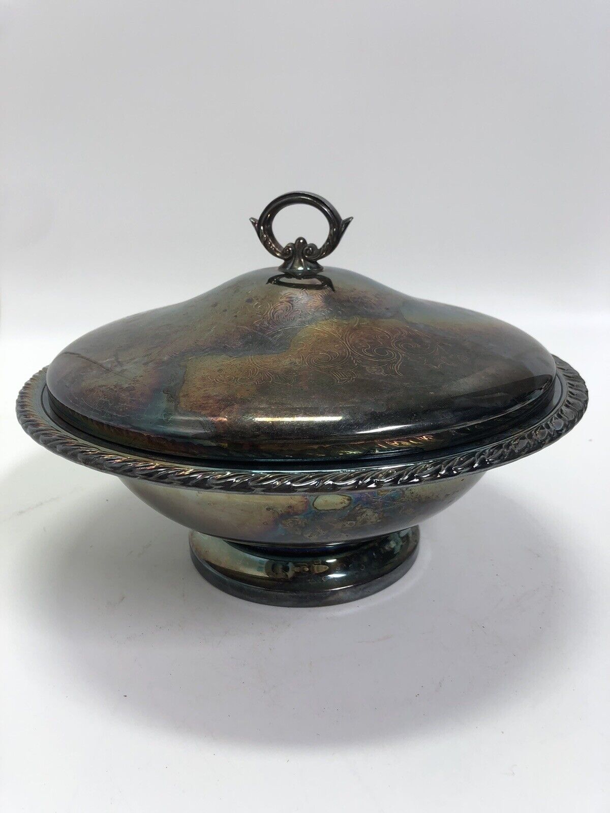Vintage Silver Plate Serving Bowl Lid