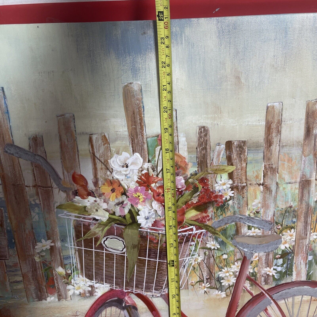 Beach Wall Art for Bathroom Decor Bathroom Pictures Bicycle Canvas Print Seas...