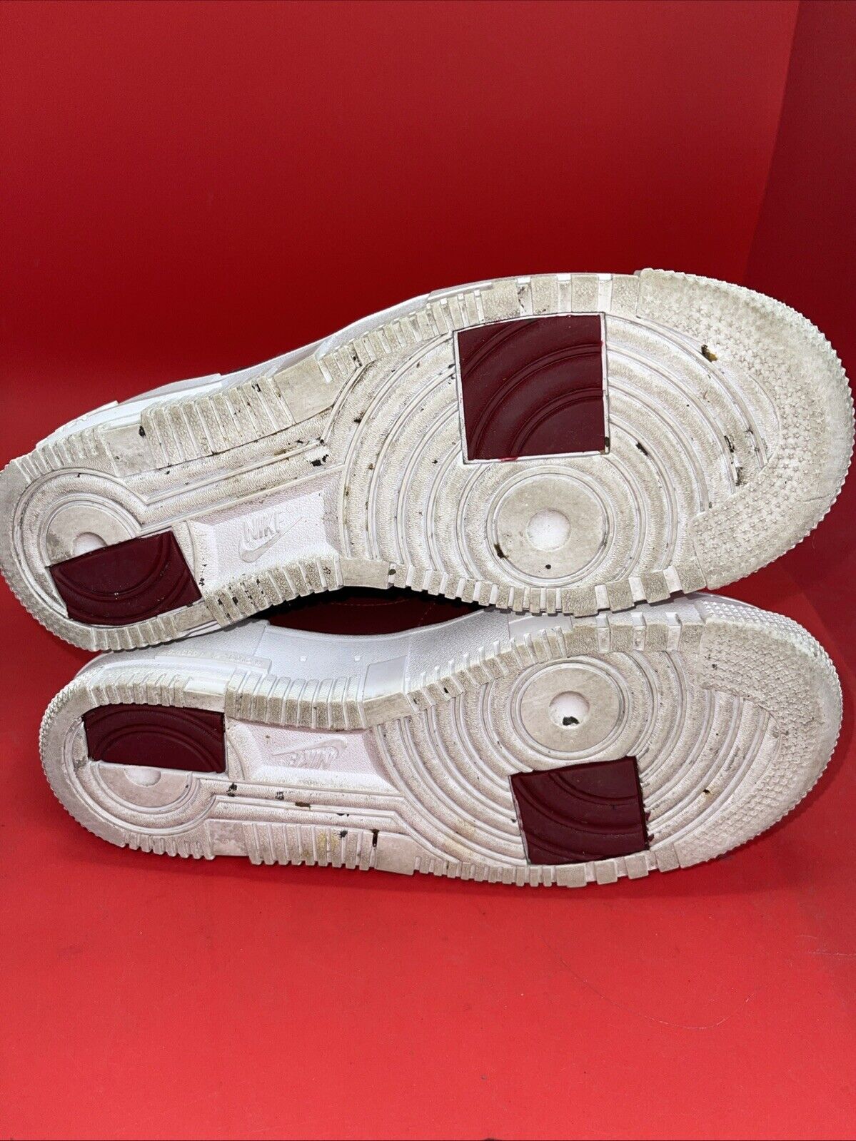 Nike Air Force 1 Low Pixel Red Leather CK6649-600 Women's Size 9