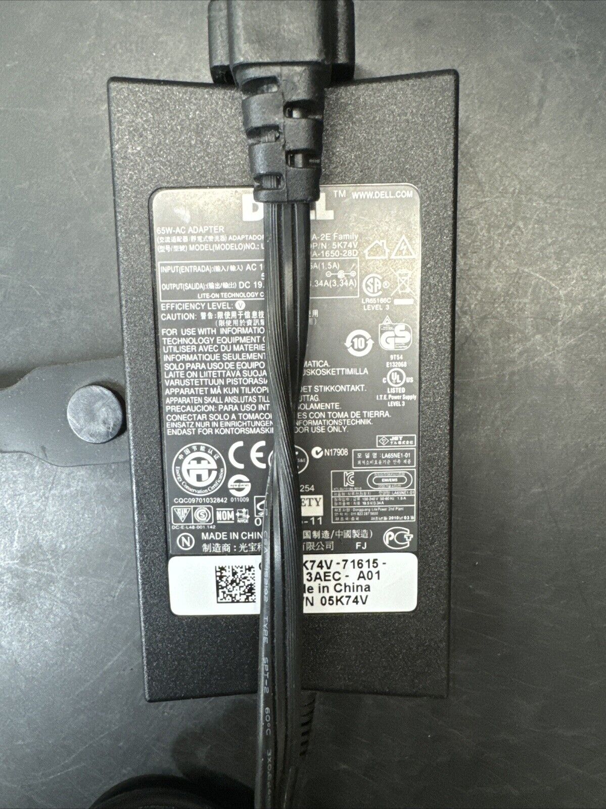 Dell WD19TB, 65W-AC Adapter, 65.0W Power Adapter/ Set Of 3