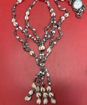 Vintage 39” Seashell Plant Hanger Holder Boho Beach Puka Hanging Shells Nautical