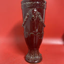 Hosley TM Potterie, Mid Century/Vintage Large Vase Art, Maroon Red, Heavy Glazed