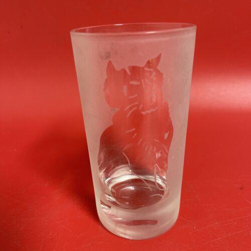 Set of 6 Glasses with Engraved Animals,Ducks,Fishes