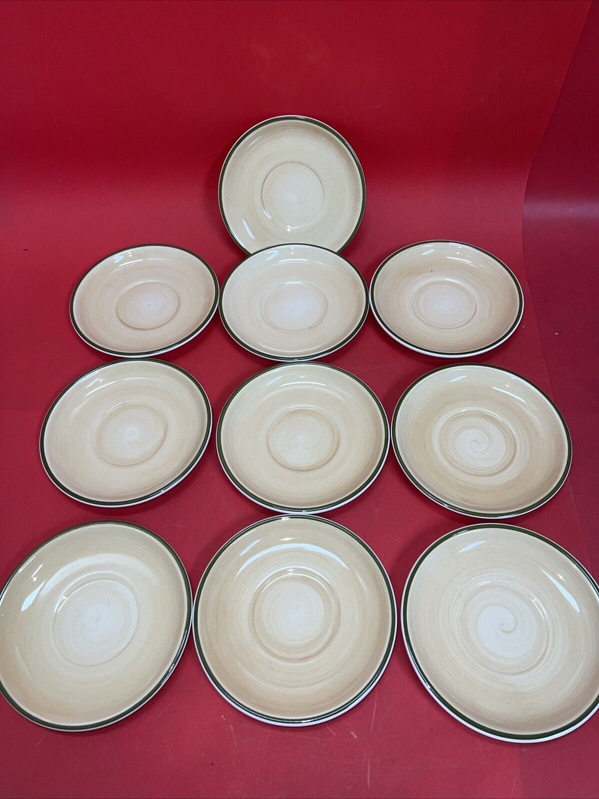 Vintage Gibson Everyday Housewares Saucer Plates  Rim  5 3/4” Set 10