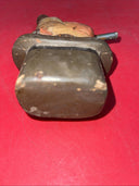 Man with Hat Bottle Spout with Music Box Hand Carved Wood Vintage