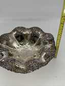 Silverplate Footed Bowl Scalloped Serving Dish