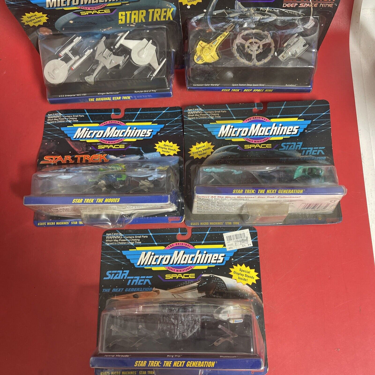 Galoob- Micro Machines Lot- Star Trek Next Gen, Movies, Original, Generations 5