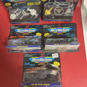 Galoob- Micro Machines Lot- Star Trek Next Gen, Movies, Original, Generations 5