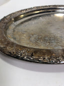 VTG Newport Gorham Silver Plated  oval 16"x11.5" Serving grape decor Tray 