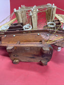 Vintage Wooden  Model Ship