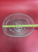 Vintage Italian Venetian  Italy Glass Green& White  Bowl