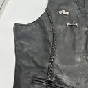 Vtg Hot Leathers Leather Biker Vest Women’s Size 3XL With Pins And Patche