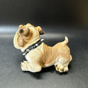 Bulldog Figurine with Spike Collar 4.5"/ Set Of 2