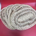 Boho Rattan Wicker Place Mats Lot 6 & 6