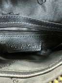 Calvin Klein Black Leather Messenger Cross-body