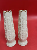 LENOX IVORY CHINA SMALL FLOWER/BUD Vase Butterfly China Set 2