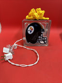 Pittsburgh Steelers Helmet Lighted Glass Block