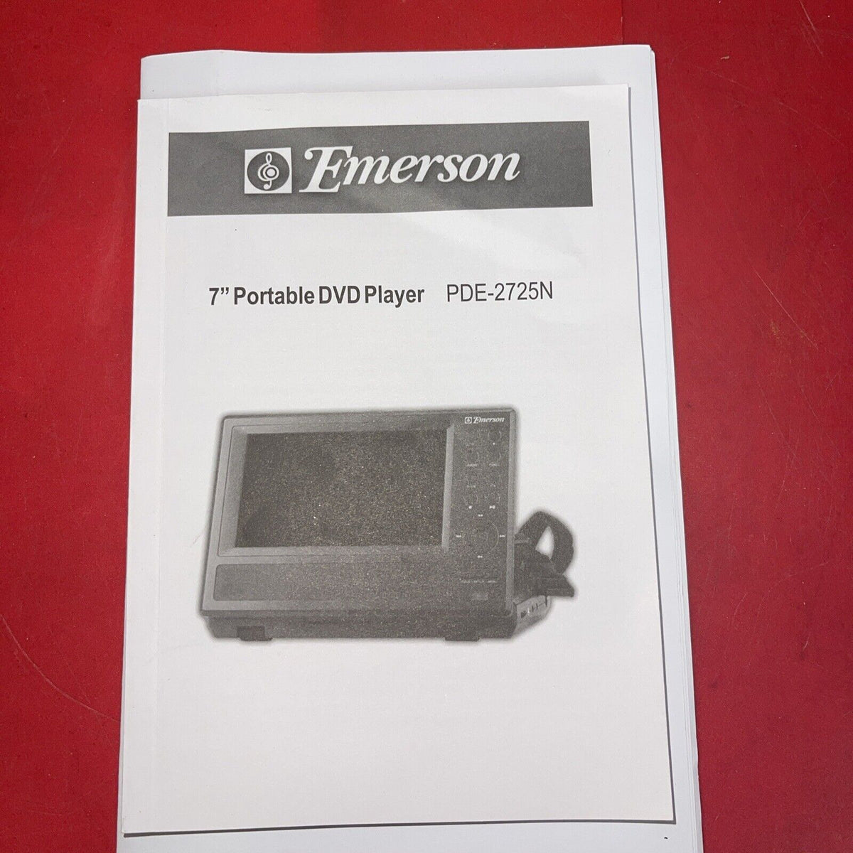Emerson Two Screen 7" car DVD player PDE-2725N No Tested!