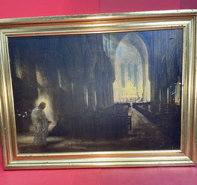 The Presence, Capt A.E. Borthwick, Vintage Religious Artwork, Print, 15”x22”