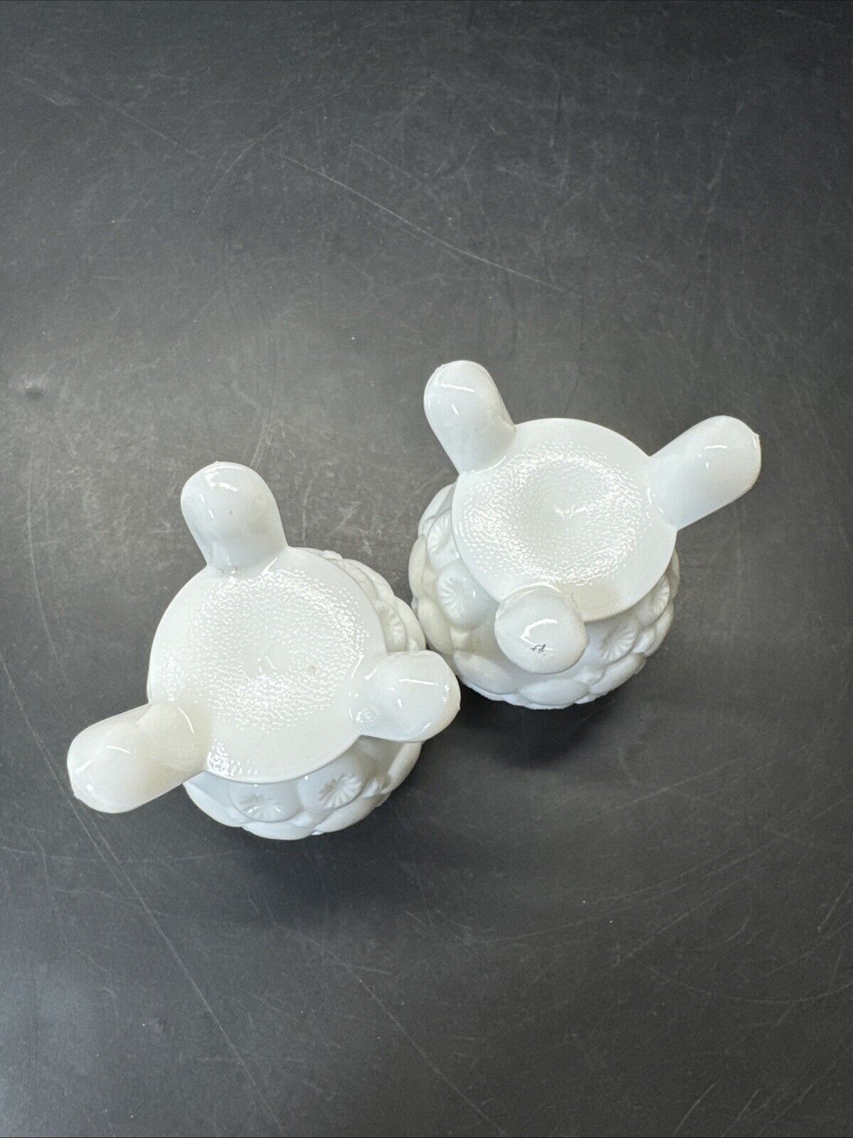 Vintage Kemple Milk Glass Candle Stick Holders 3in